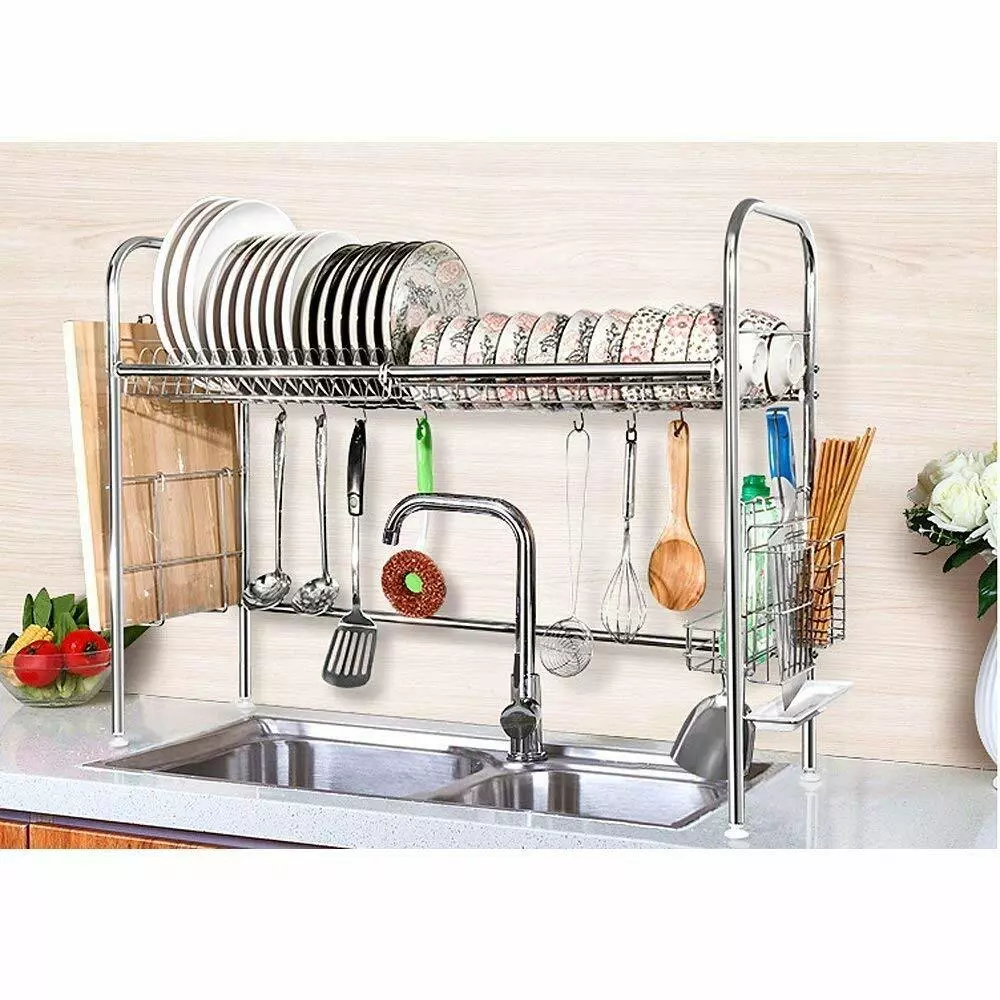 Adjustable Stainless Steel Sink Rack Sink Dish Rack Dish Drainer