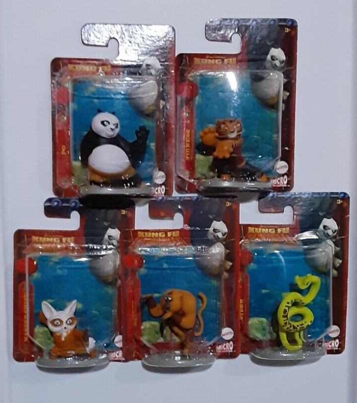 Stocking Stuffers! NEW Mattel Kung Fu Panda Figures Lot Of 5 micro collection