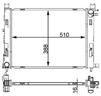 Mahle KüHler WasserküHler FüR Dacia Sandero II Duster Renault Clio IV Captur