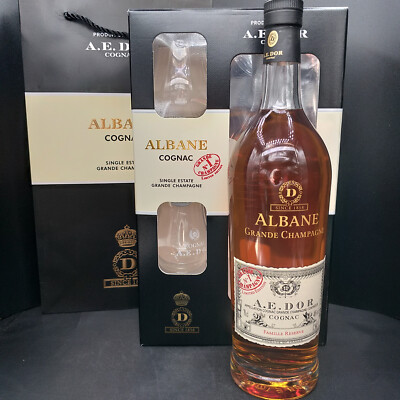 A.E. Dor No. 1 Family Reserve Cognac 40% Alkohol Frankreich Set mit 2 Gläsern