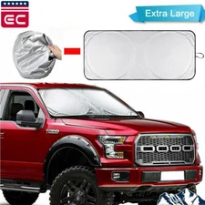 Extra Large Foldable Jumbo Sun Shade Truck Van Car Windshield Visor Block Cover