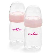 Wide Neck Baby Bottles - Compatible with Breast Milk Pump Flanges Pack of 2