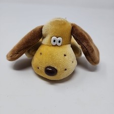 Vintage Kennel Kuddlees Puppy Dog Tan Black Collar Tara Toy Corp 5"
