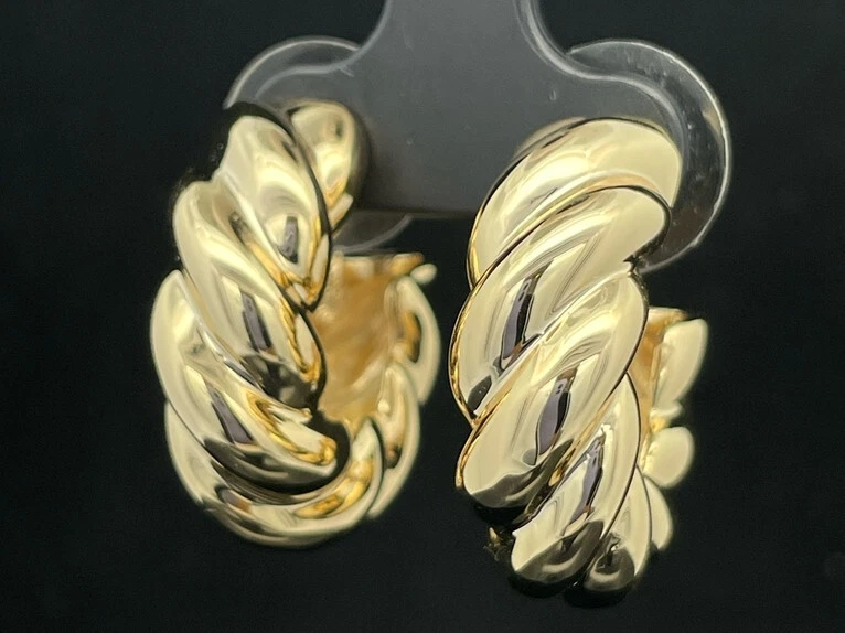 HALBCREOLEN IM STRUKTUR DESIGN GELBVERGOLDET SCHMUCKJAGD - Bild 3 von 4