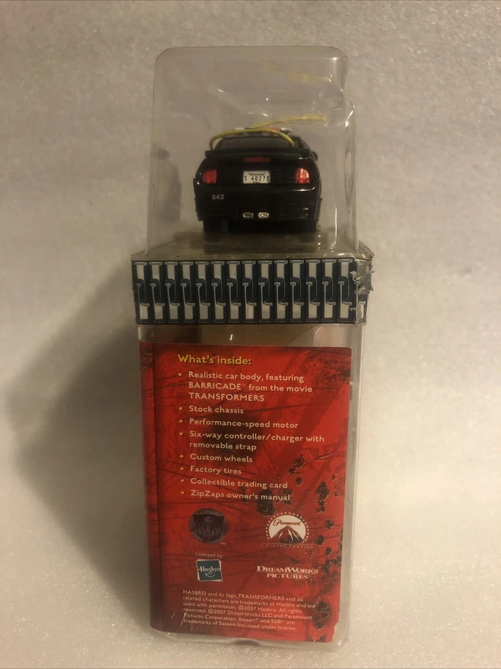 TRANSFORMERS | ZIPZAP RC CAR - BARRICADE | 2007 MUSTANG SALEEN | NIB - SEALED!! - Image 3 of 4