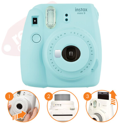Fuji Instax Mini 9 Fujifilm Instant Film Camera with Clear Accents
