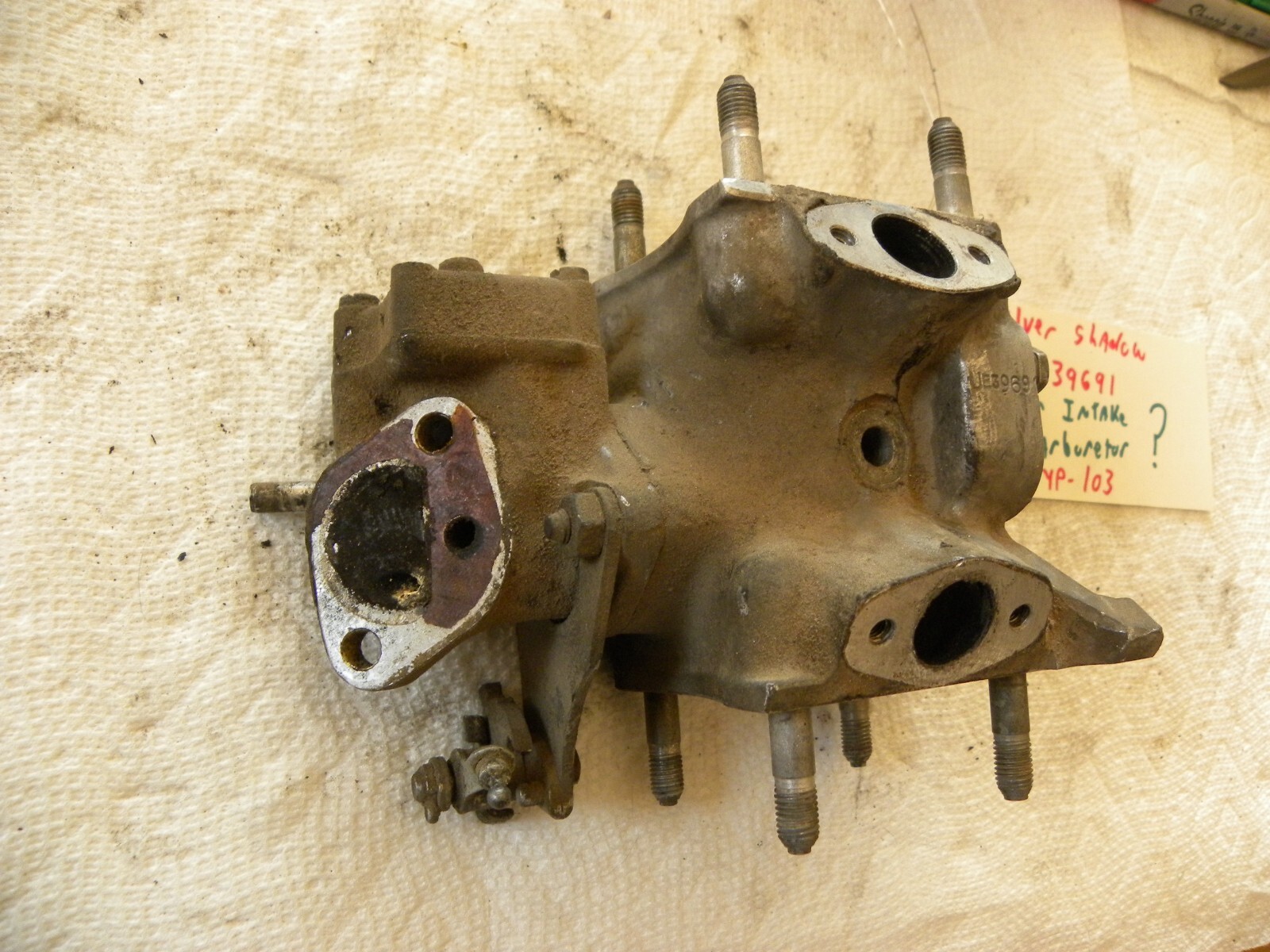 Rolls Royce Silver Shadow Bentley T Carburetor to Inlet Intake Manifold UE39691
