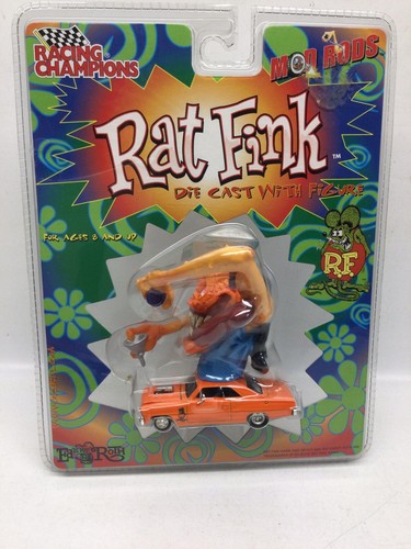 2000 Racing Champions Rat Fink Mod Rods With Figure Orange Nova 76033 ...