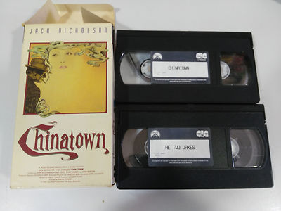 Chinatown + The Two Jakes 2 X Kassette Tape VHS Sammler Jack Nicholson