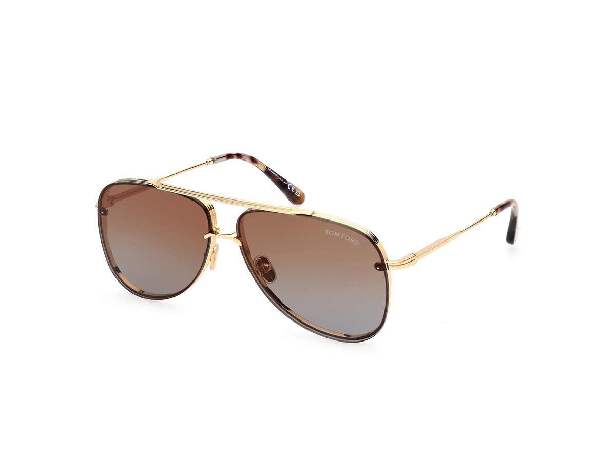 TOM FORD Sunglasses FT1071 LEON 30F Gold brown Man | eBay display picture 2