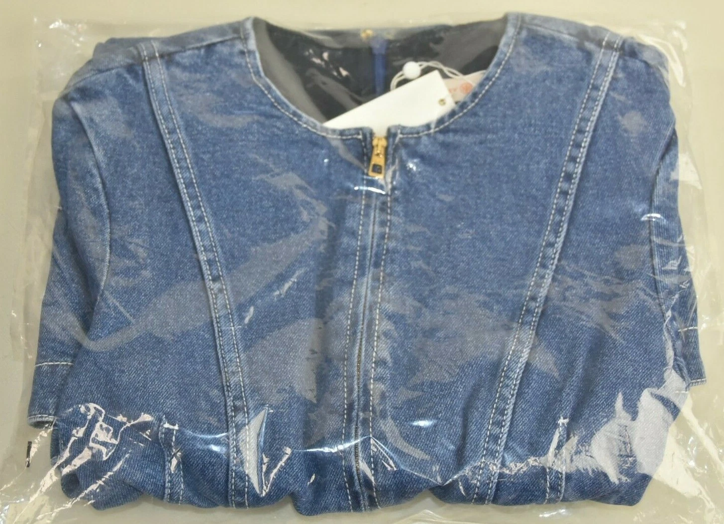ABITO DENIM NADIA Triplo Lavaggio Jeans $398 NUOVO Tory Burch DENIM Mini Cintura 2