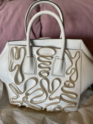White Stella McCartney Cavendish Handbag zip design Tote Bag