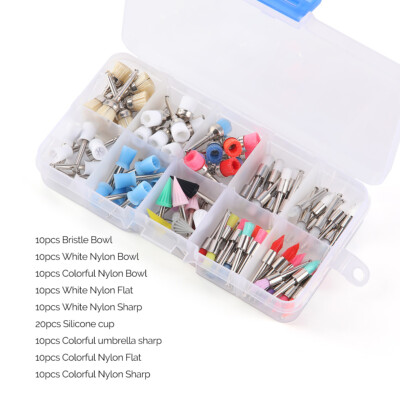 100pcs Dental Colorful Silicone Polishing Prophylaxis Bowl/Sharp/Flat Brush Cup