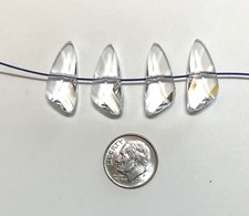 Vintage Swarovski Crystal Wing Beads 5590 - 10x23mm - CRYSTAL- Factory Package