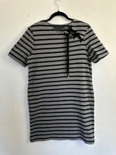 Marc By Marc Jacobs Women Size S/P Dress Knee Length Short Sleeve Striped Cotton