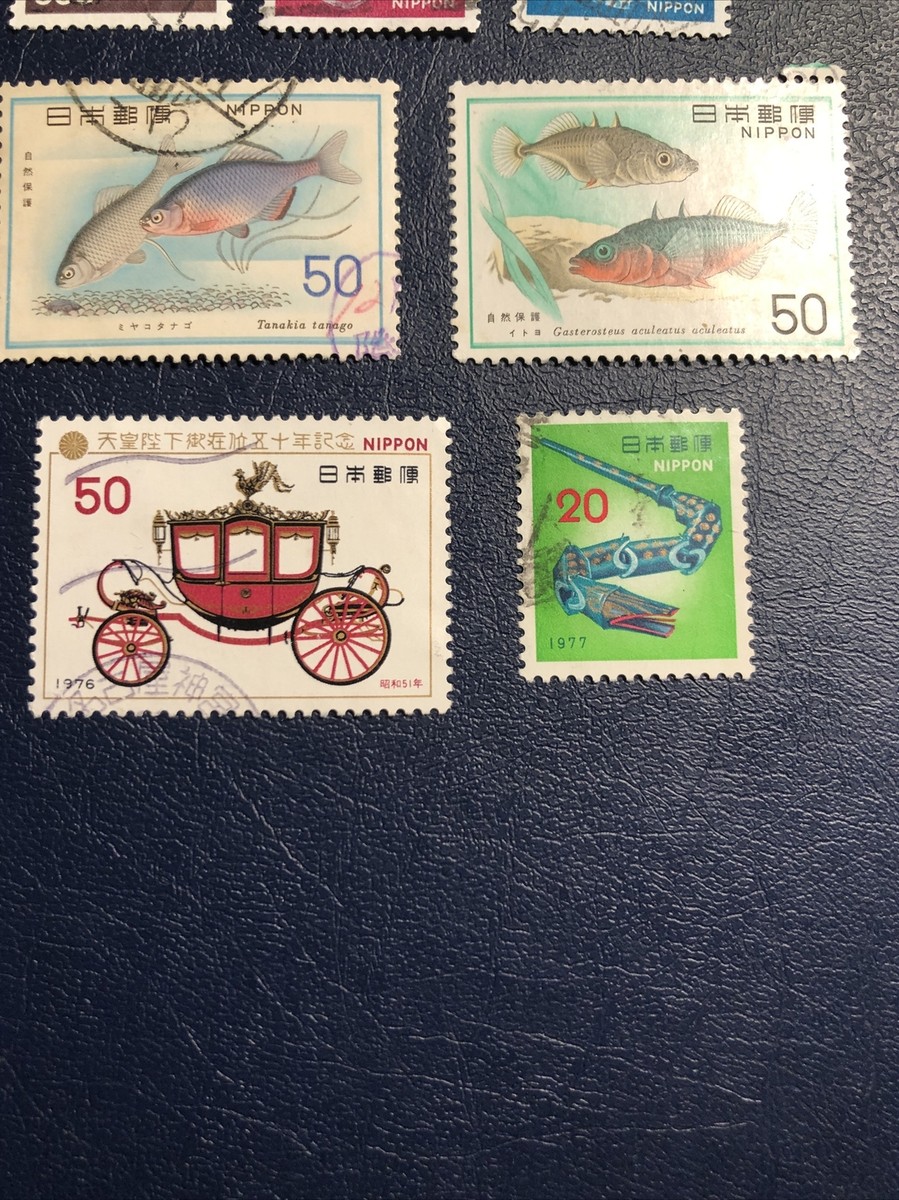 東*雲様 ジャパンヴィンテージ　Y ASM A CU S T O M ヤスマカス Japan 1976 Stamps, 12 Pcs,cancelled, VF/EF Condition,NH & Hinged