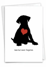 Pet Sympathy 5"x7" Greeting Card w/ Envelope (1 Card) Furever In Our Heart - Dog