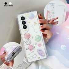 For Samsung Galaxy Z Fold 7 6 5 4 3 Glitter Moon Stars Planet Fashion Case Cover