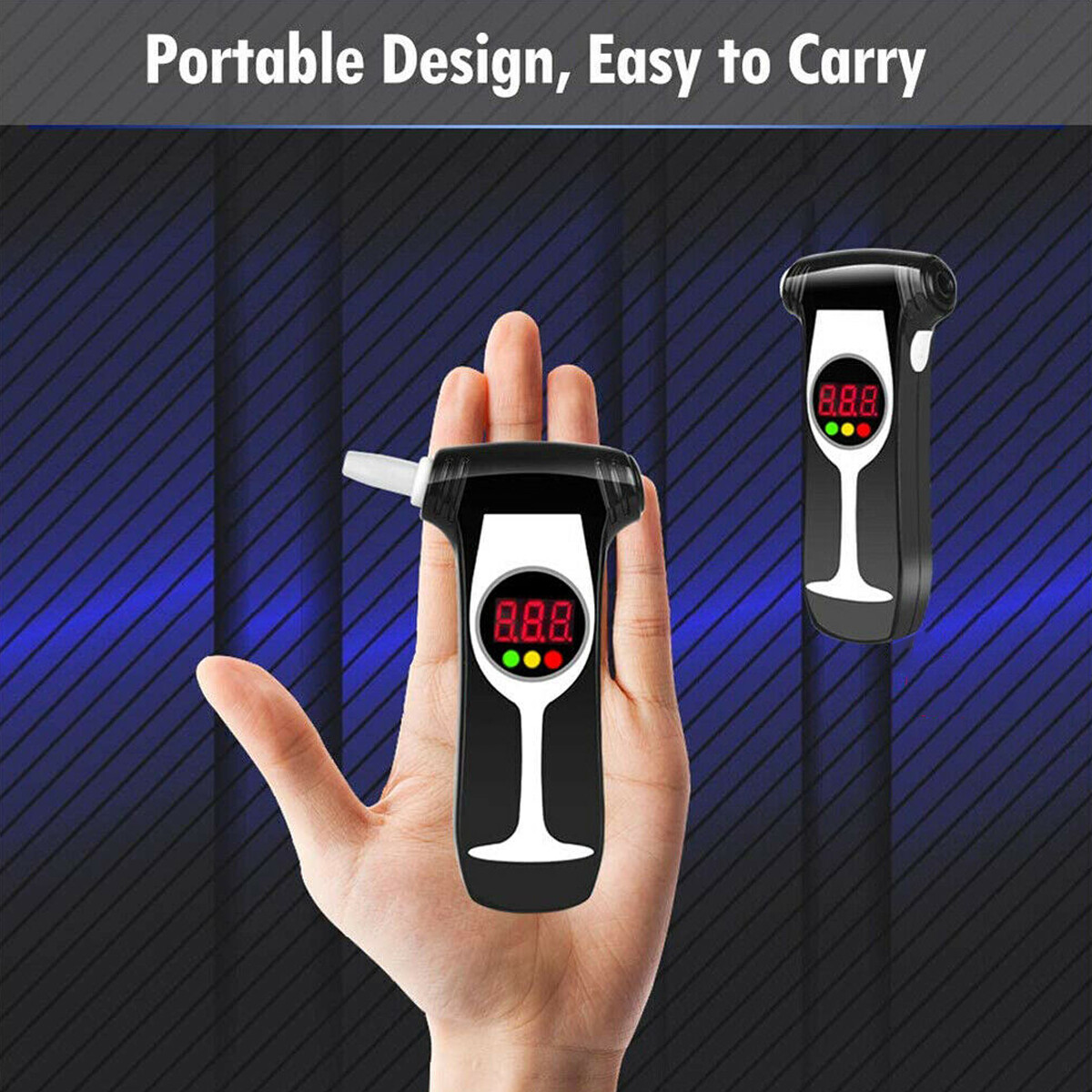 Police LCD Digital Breath Alcohol Analyzer Tester Breathalyzer Test