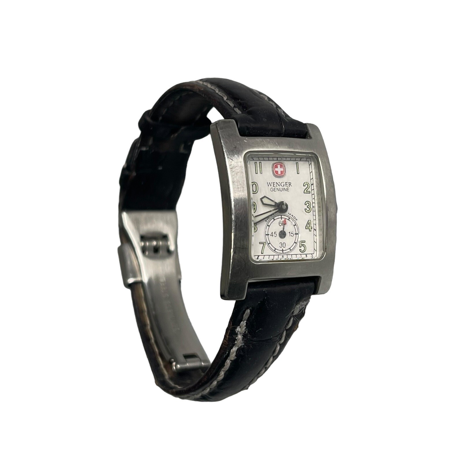 WENGER SWISS WATCH Women New Battery Black Strap White Face 1780842 eBay