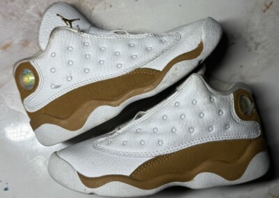 Toddler's Jordan 13 Retro White/Wheat Size 9C (DJ3004 171) No