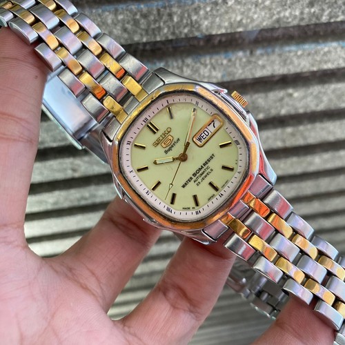 RARE Seiko 5 Superior SKZ040 Square Lume Dial Automatic Vintage Men Watch - Picture 5 of 9