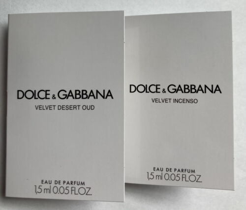 Dolce & Gabbana VELVET DESERT OUD & VELVET INCENSO EDP Mini/Travel Sample Vials