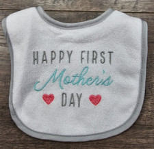 Baby Girl Boy Nwot HB My First Mother's Day Baby Bib