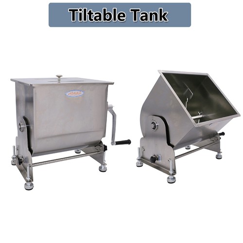 Mezcladora de carne eléctrica Clivia 30 lb 15 L tanque inclinable máquina mezcladora de salchichas de carne - Imagen 4 de 12