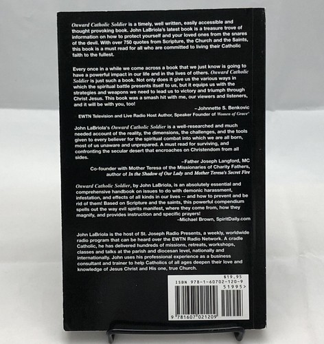 Onward Catholic Soldier John LaBriola 2008 Paperback Signed - Imagen 3 de 7