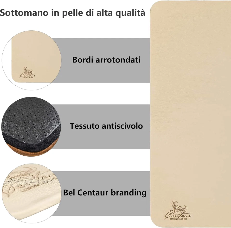 - Sottomano Da Scrivania in Pelle Di Alta Qualità per Scrivania Da Ufficio 50X70 - Immagine 4 di 4