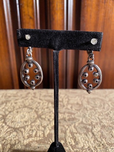 Women's Blue Gemstone Detail Sterling Silver Pierced Earrings - Picture 3 of 3