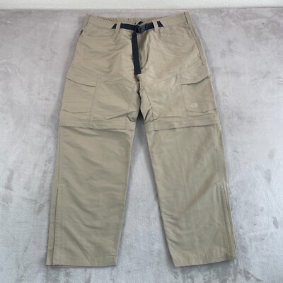 THE NORTH FACE Paramount Peak Convertible Pants Men XL Beige Nylon GorpCore Hike