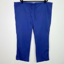 All Heart Scrub Basics Solid Blue Scrub Pants Bottoms Size XL