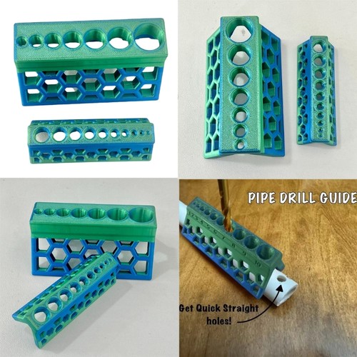 Precise Molded Pipe Jig Fixture For 1/32” 3/8” Tubes Lightweight 3D Printed Tool - Picture 2 of 10