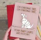 Funny Christmas Card Dogs Blank Inside