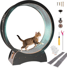 Large Cat Exercise Wheel 43.3 Inches, Silent Cat Treadmill with Locking Mechanis