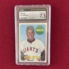 Topps 1969 #190 Willie Mays CSG 7.5 Giants Baseball Card MLB Vintage