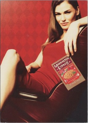 Marrakesh Express CousCous Stylish Woman Red Dress Full Flavors postcard RK1