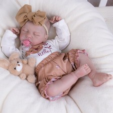 Lifelike Reborn Baby Dolls-20 Inch Realistic Newborn Baby Dolls, Soft Poseabl...