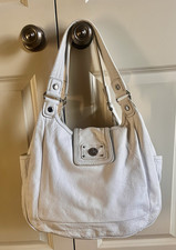 Marc by Marc Jacobs Womens White Pebbled Logo...