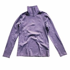 Uniqlo T-shirt Women's Small HeatTech Turtleneck Long Sleeve Layering Tee READ