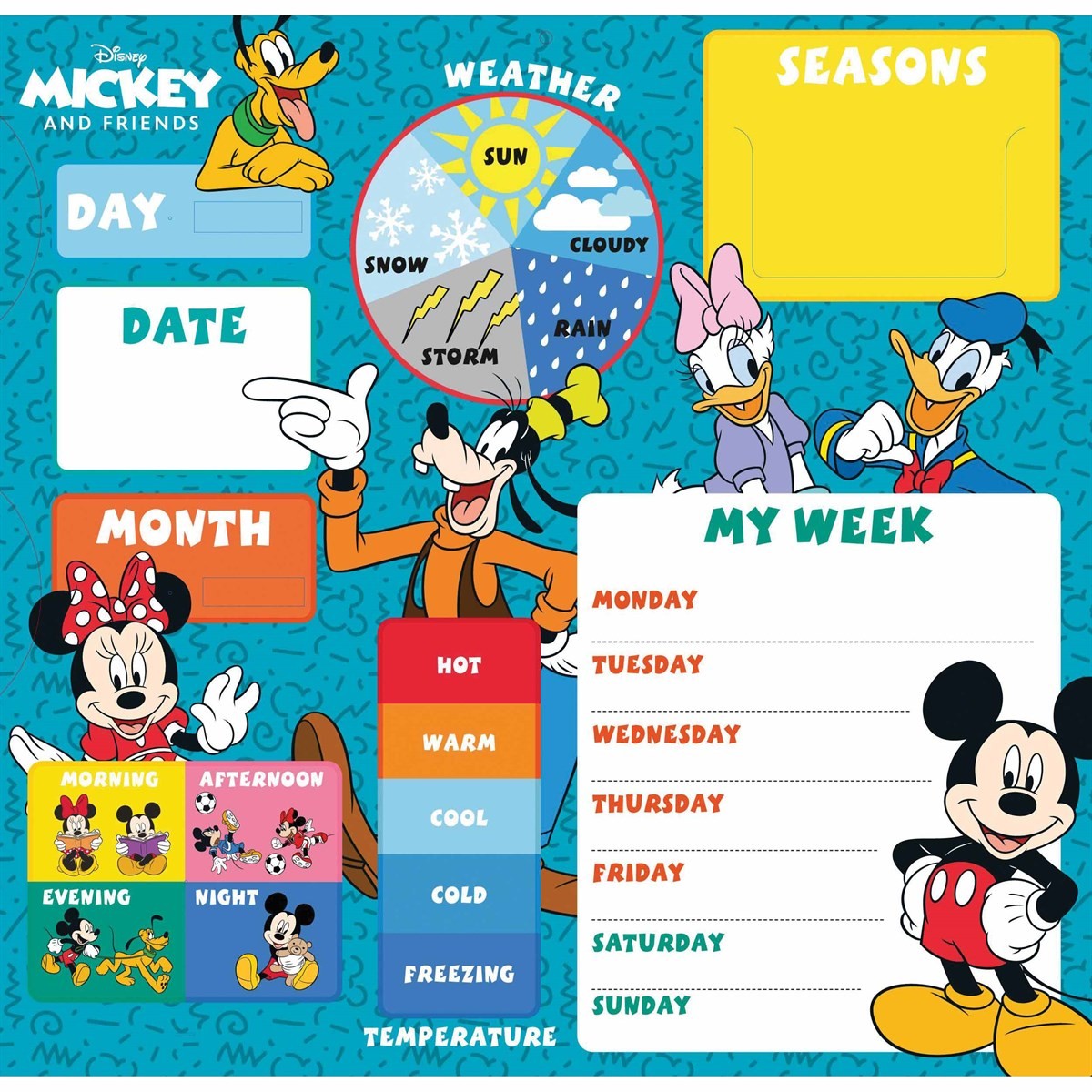 Rackhams White Disney, Micky & Friends My First Calendar, Perpetual Calendars And Diaries, Week To View, Entertainment, Gift - Image 2