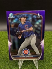 2023 Bowman Draft - Chrome Jaxon Wiggins #BDC-50 Purple Refractor /250 (RC)