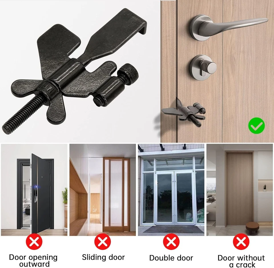 Portable Adjustable Door Lock for Travel, Home, Hotel – Extra Security & Privacy - Image 4 of 4