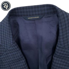 40 R Brooks Brothers Madison Fit " Brooks Cool " Slate Blue Mini Plaid Blazer