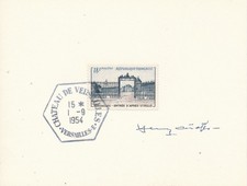 France 1954 N° 988 Château de Versailles signé graveur Cheffer