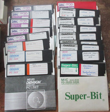 Lot Untested VTG Programs Floppy Disks Manuals Lounge Lizards Atlantis