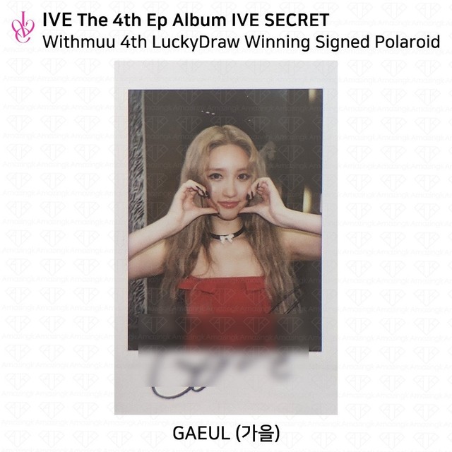 IVE 4th EP Album IVE SECRET Withmuu 2nd LuckyDraw Event Winning Signed Polaroid