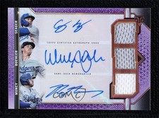 2021 Triple Threads Relic Combos Amethyst 15/27 Max Muncy Corey Seager Auto 7r6